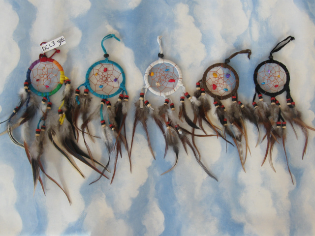 Leather Dream Catcher 3"